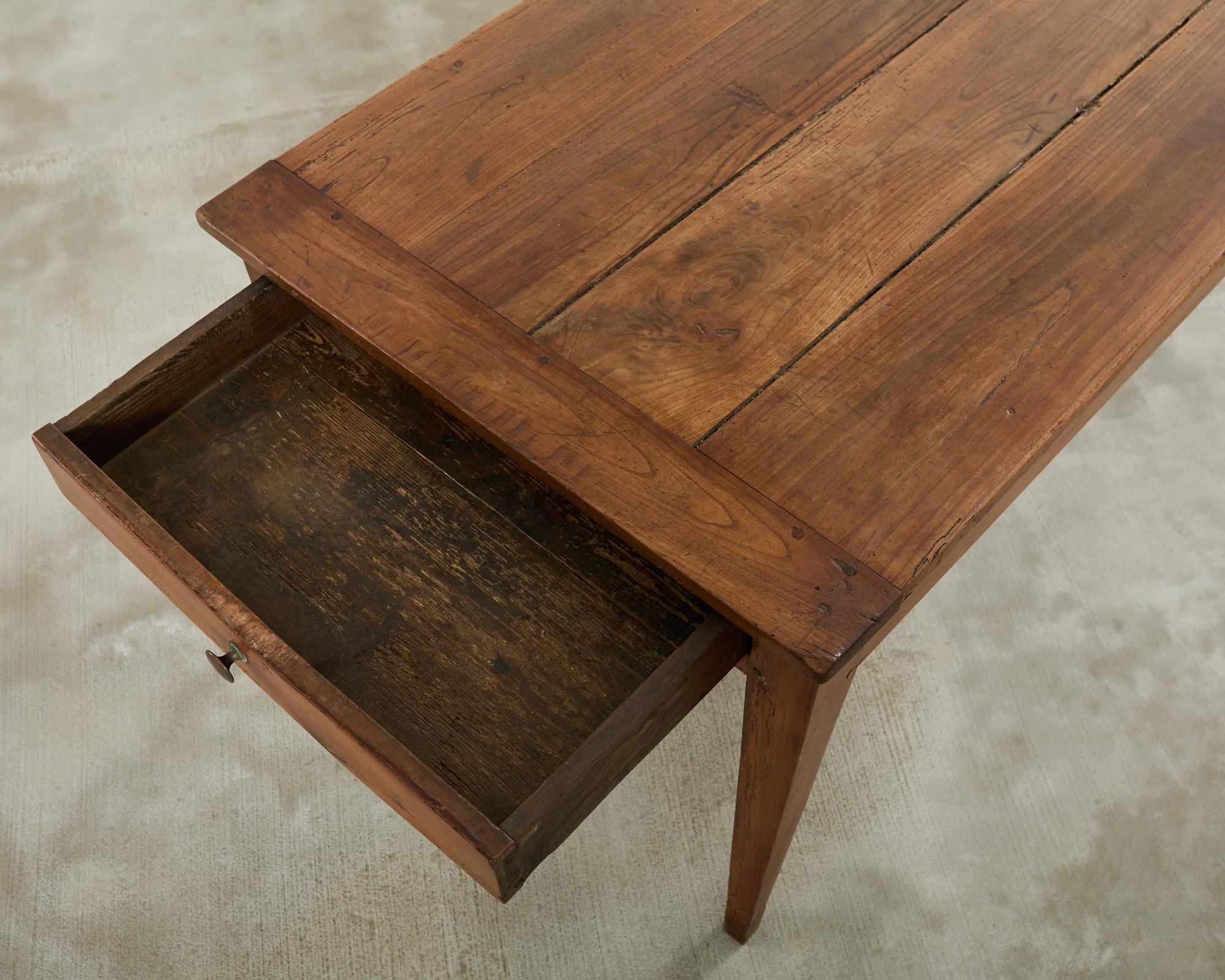 19th Century Country French Provincial Fruitwood Farmhouse Dining Table 11