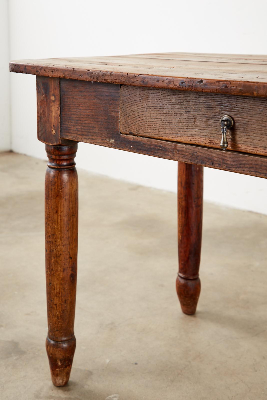 19th Century Country French Provincial Fruitwood Farmhouse Dining Table 12