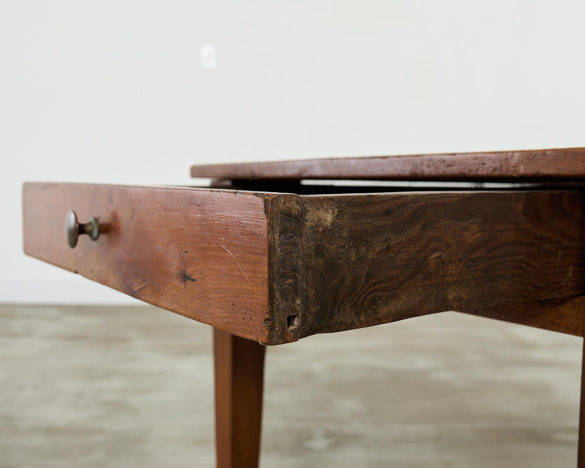 19th Century Country French Provincial Fruitwood Farmhouse Dining Table 12