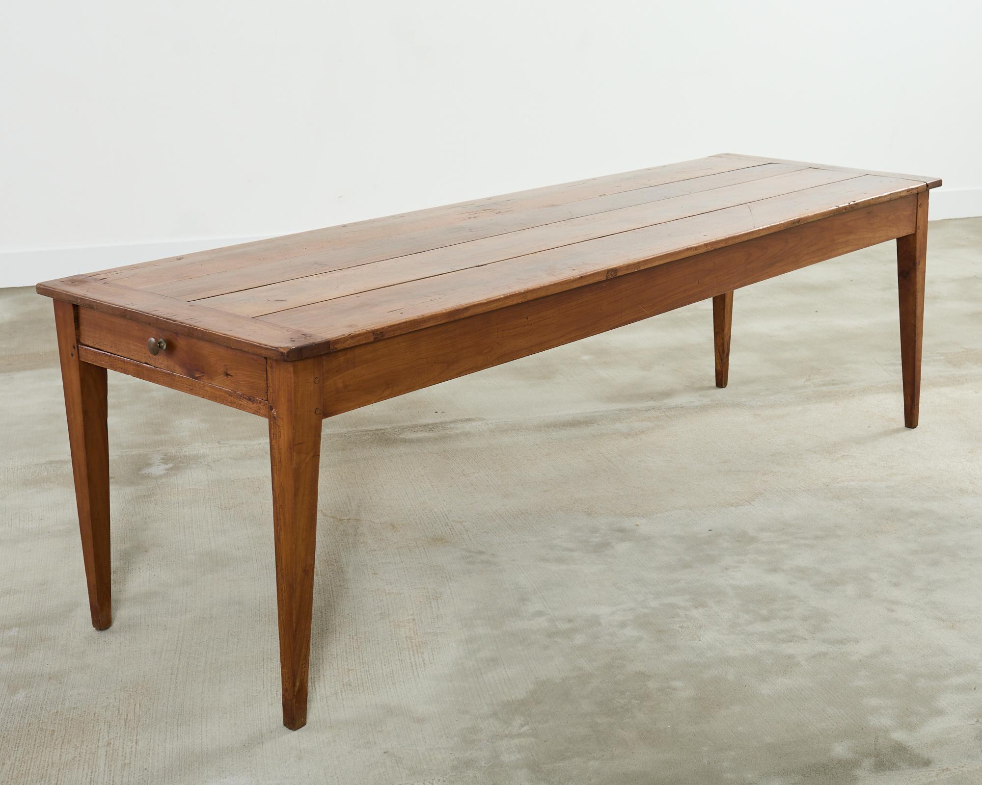 19th Century Country French Provincial Fruitwood Farmhouse Dining Table 14