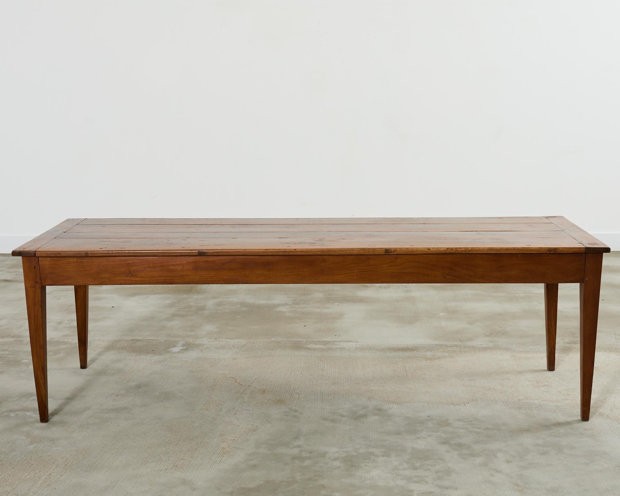 19th Century Country French Provincial Fruitwood Farmhouse Dining Table 15