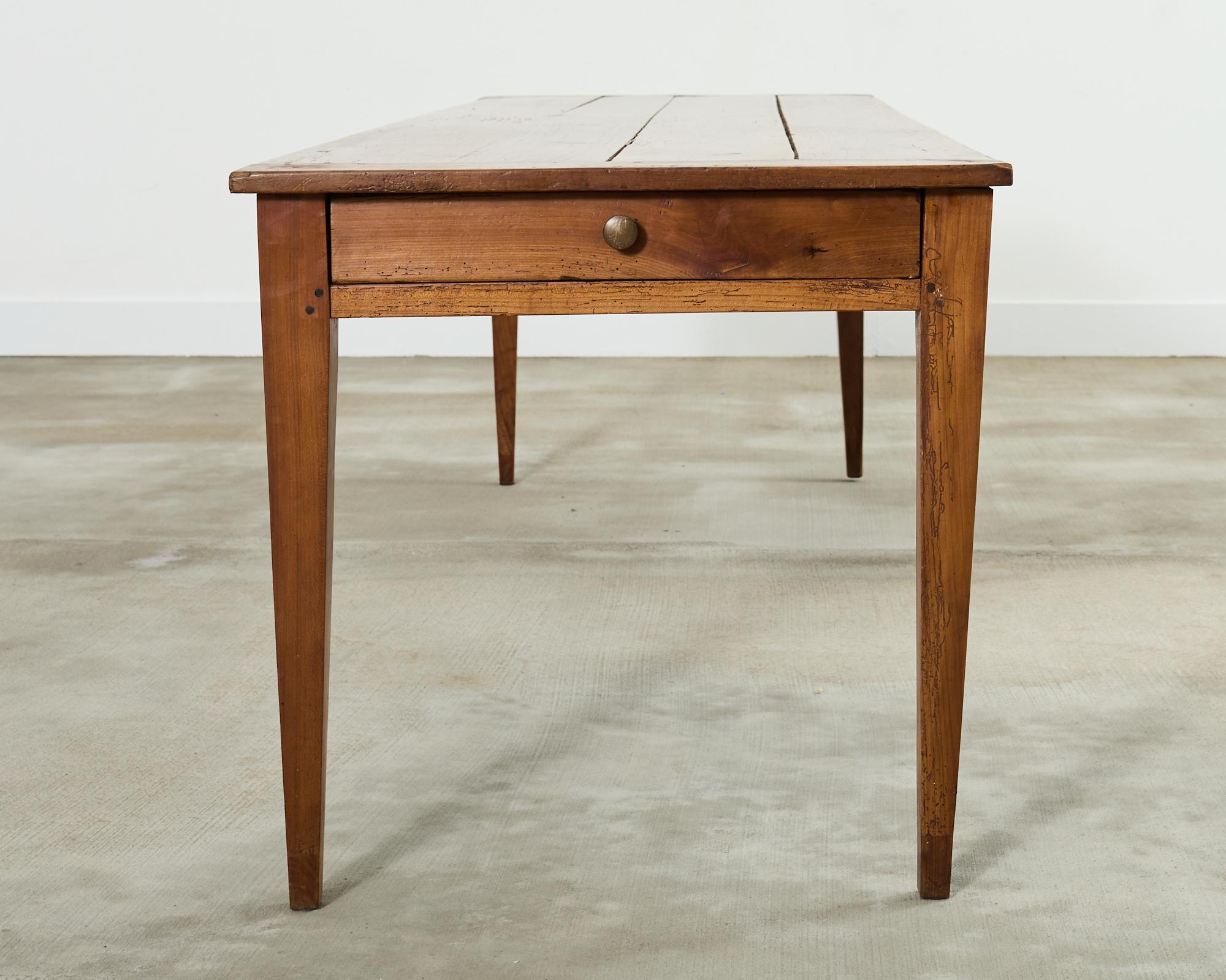 19th Century Country French Provincial Fruitwood Farmhouse Dining Table 1