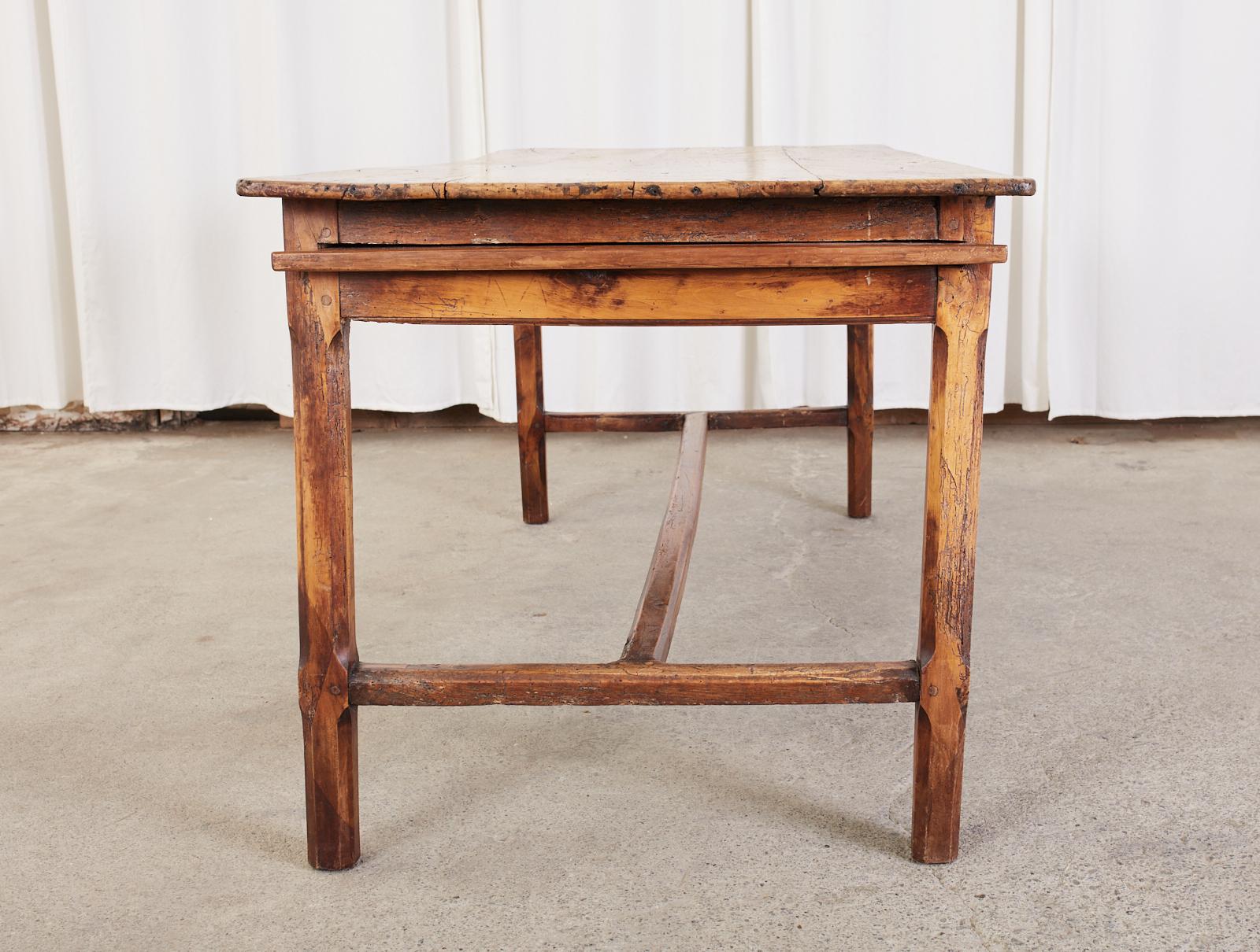 19th Century Country French Provincial Fruitwood Farmhouse Dining Table 1