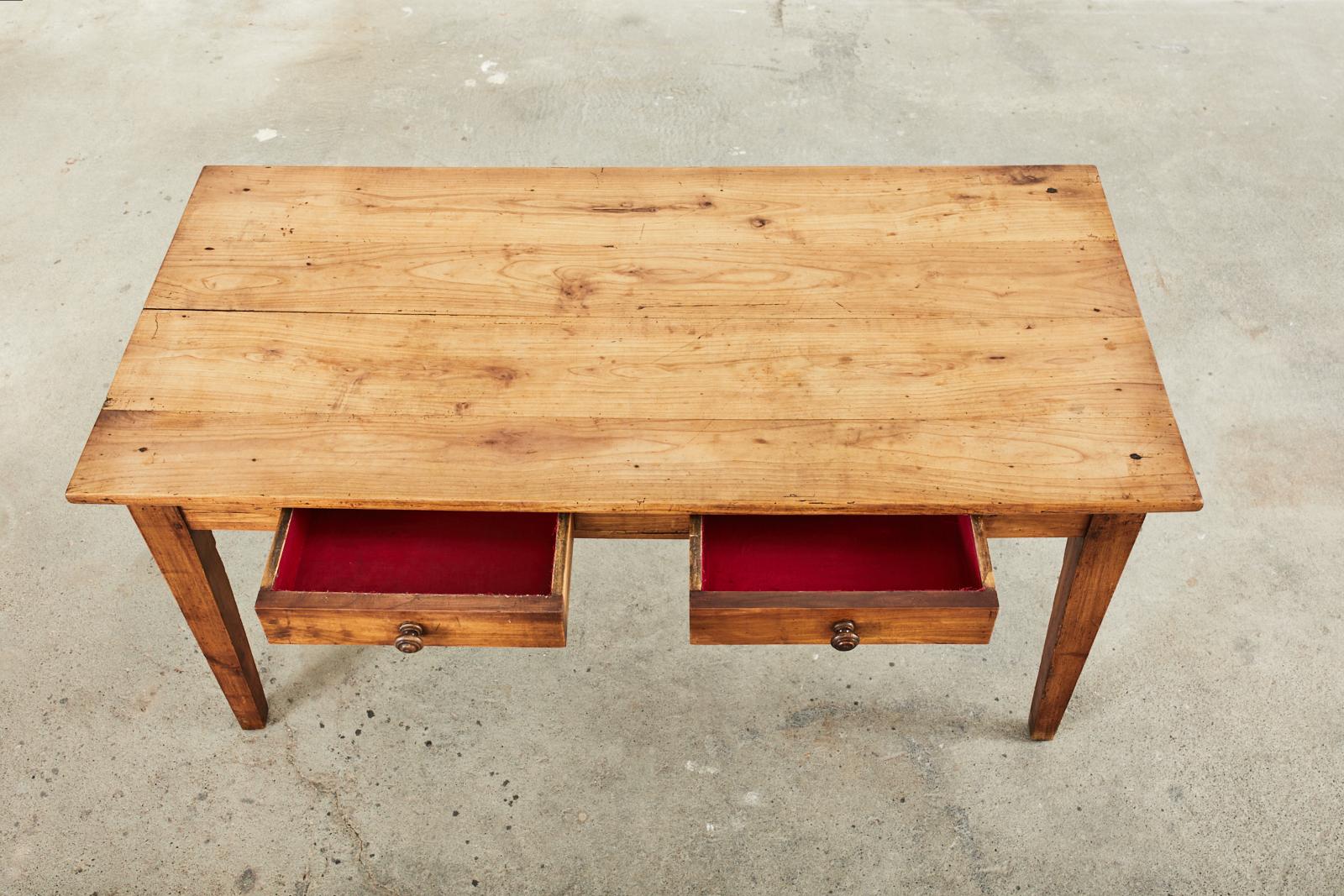 19th Century Country French Provincial Fruitwood Farmhouse Dining Table 4