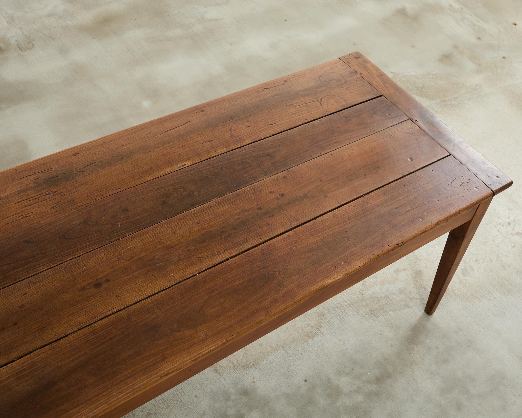 19th Century Country French Provincial Fruitwood Farmhouse Dining Table 3