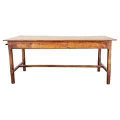 19th Century Country French Provincial Fruitwood Farmhouse Dining Table