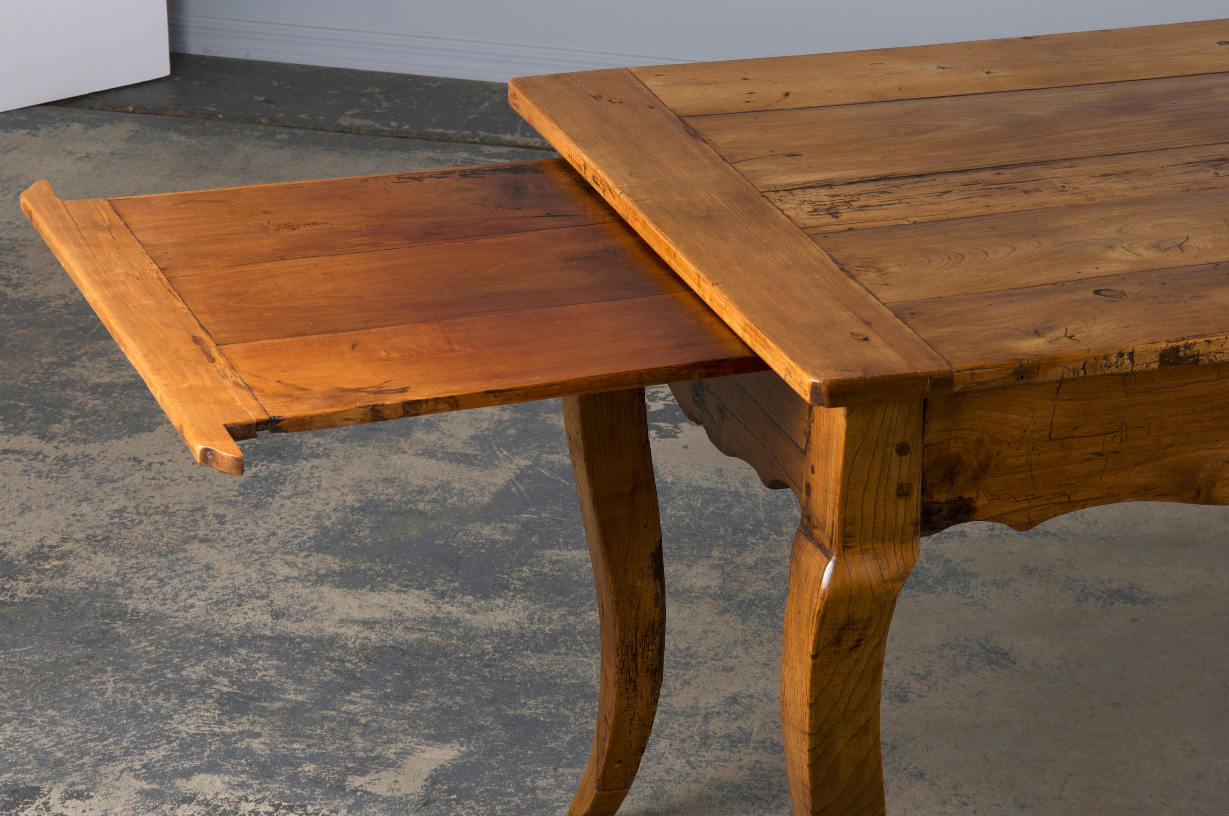19th Century Country French Provincial Fruitwood Farmhouse Harvest Dining Table 6