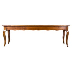 19th Century Country French Provincial Fruitwood Farmhouse Harvest Dining Table
