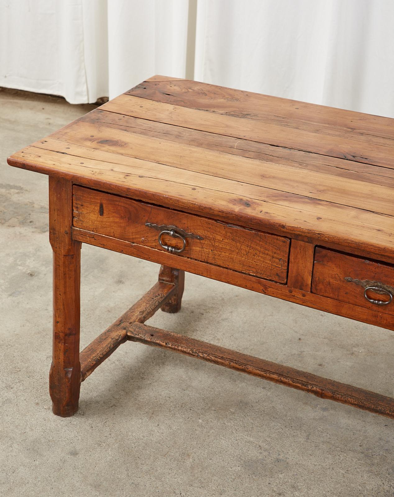 19th Century Country French Provincial Fruitwood Farmhouse Table 7