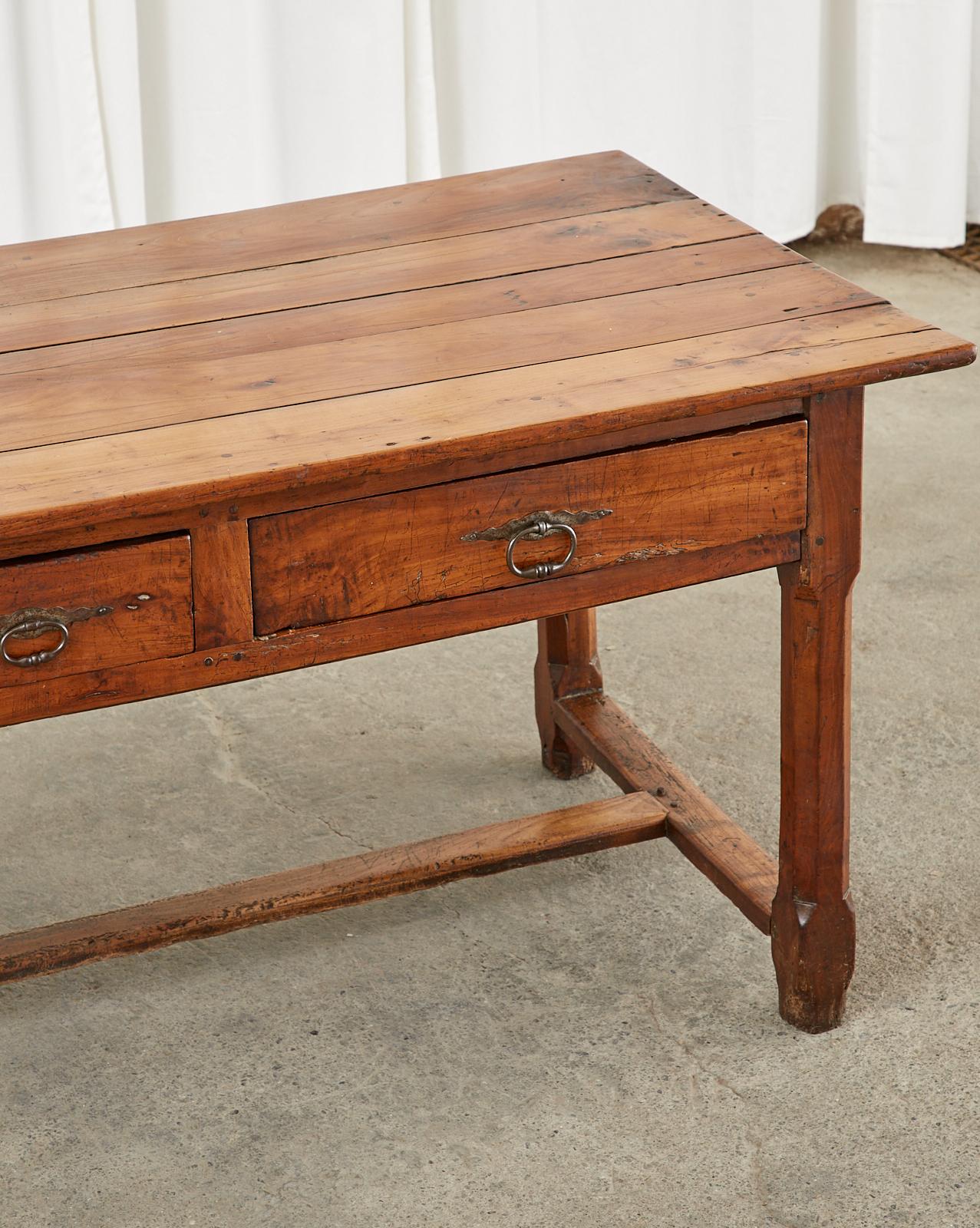 19th Century Country French Provincial Fruitwood Farmhouse Table 8