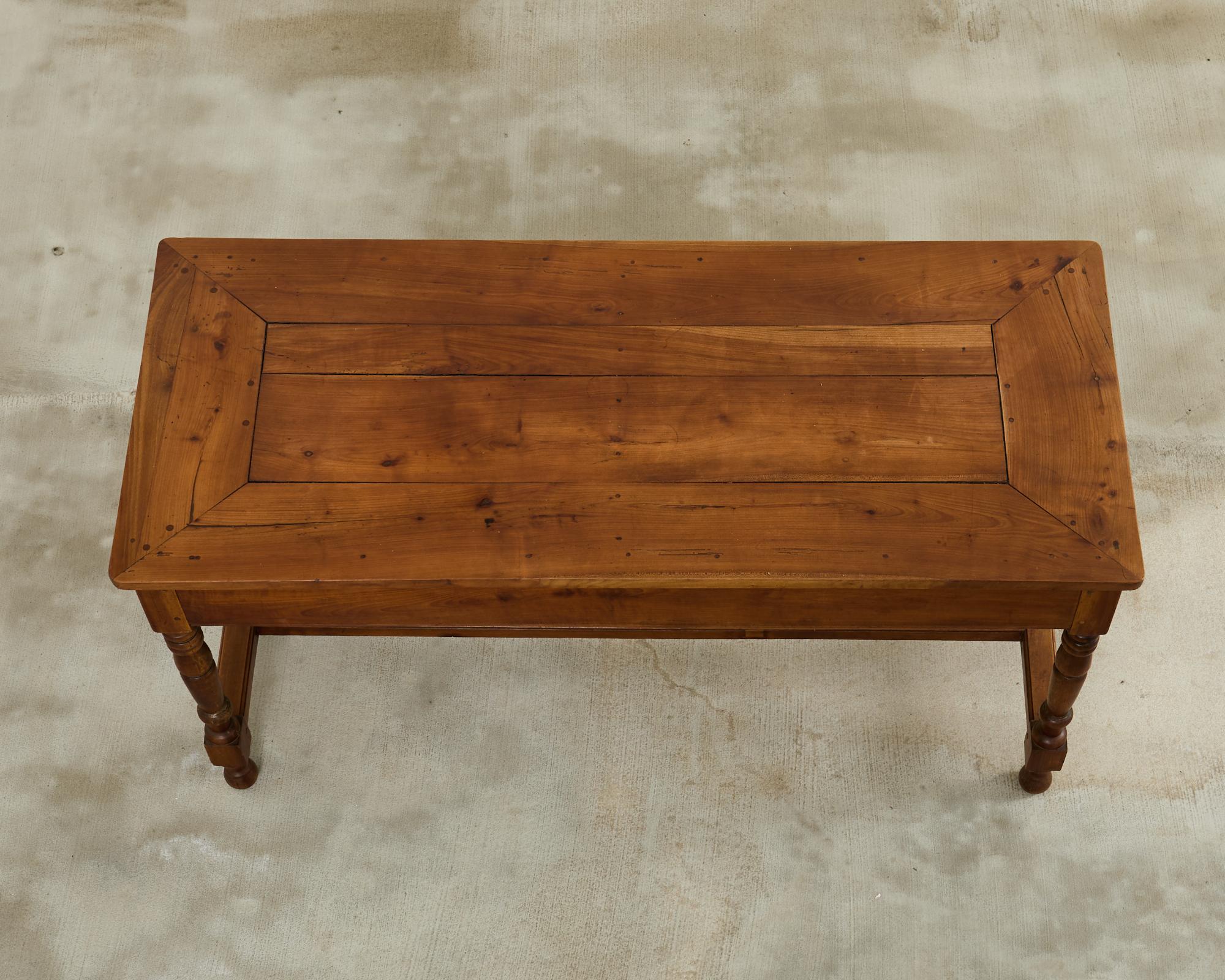 19th Century Country French Provincial Fruitwood Farmhouse Table In Good Condition For Sale In Rio Vista, CA