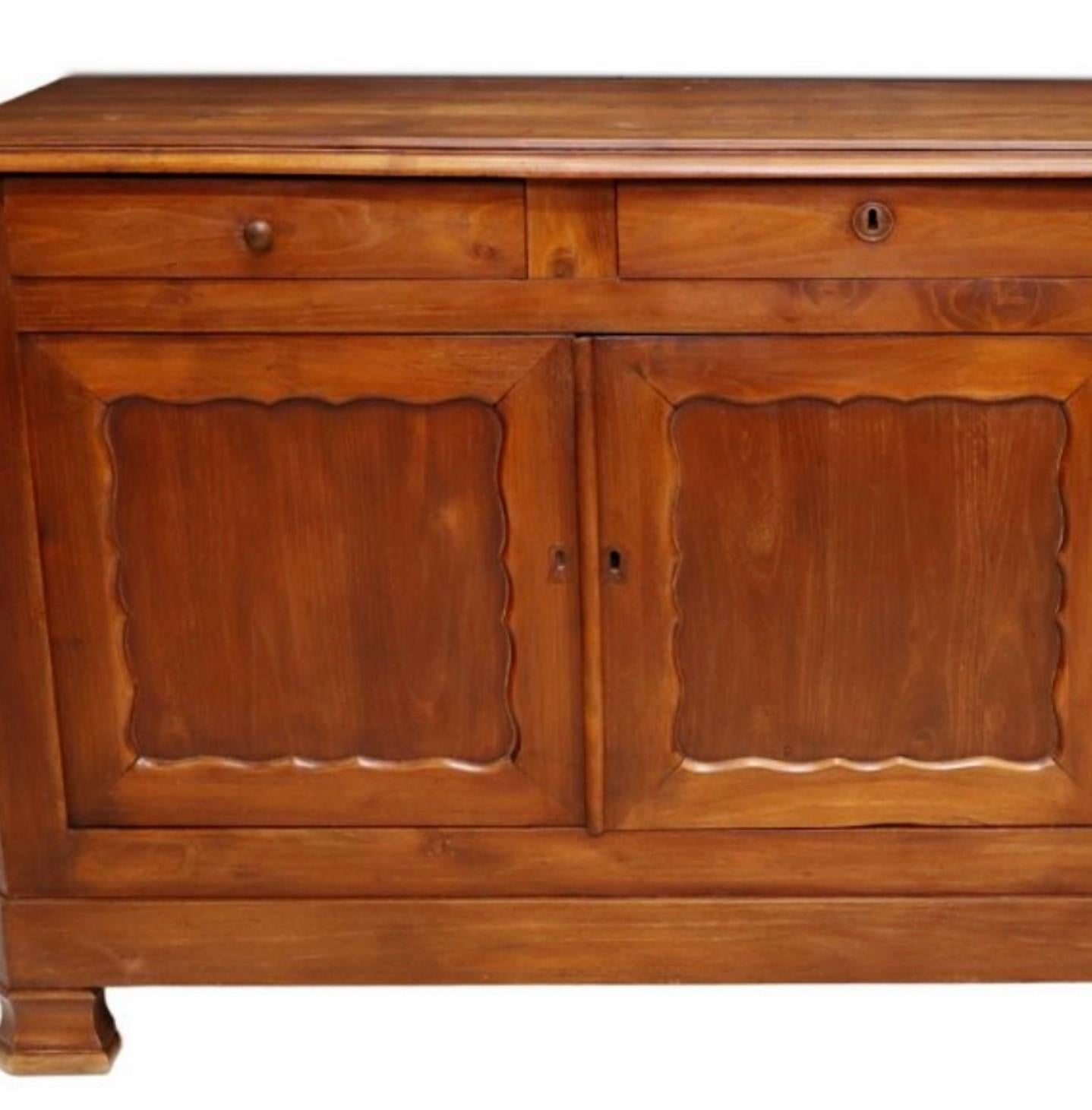 19th Century Country French Provincial Fruitwood Sideboard  In Good Condition In Forney, TX