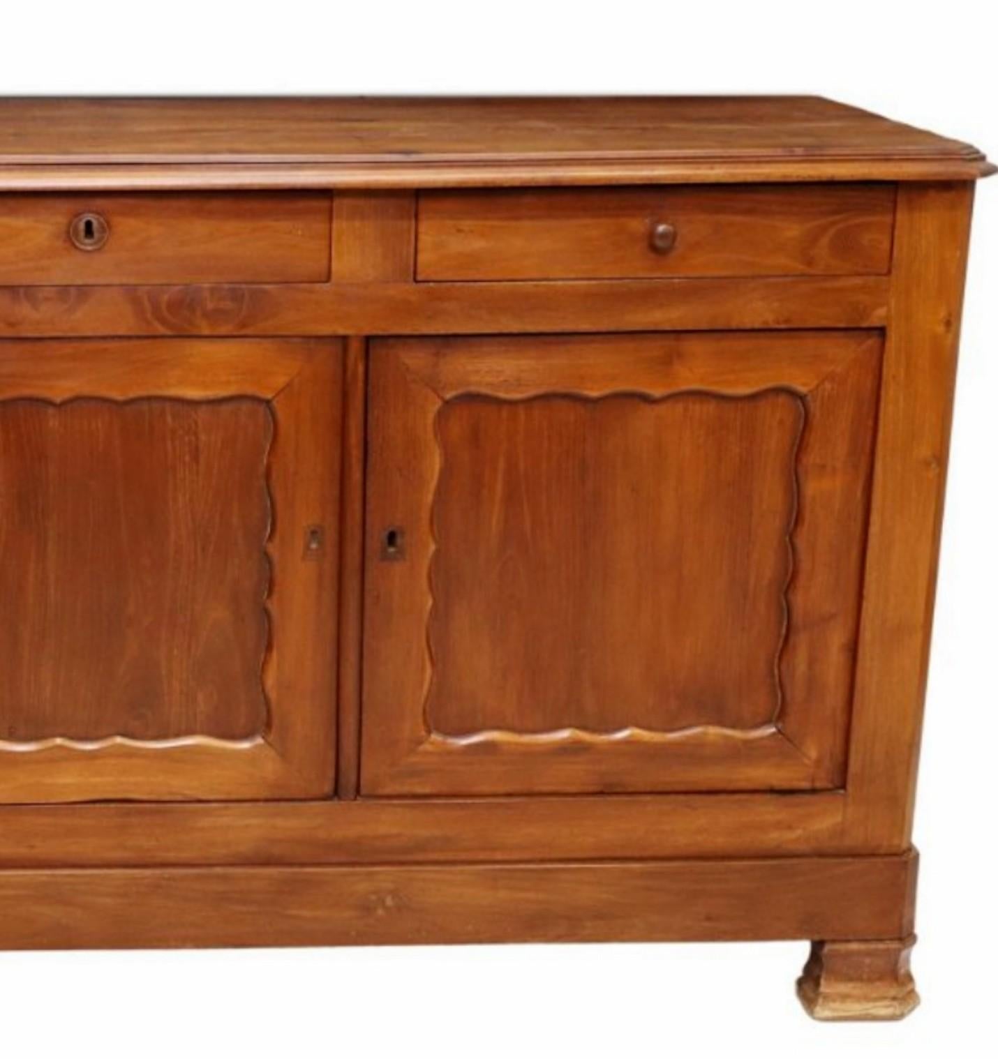 19th Century Country French Provincial Fruitwood Sideboard  1