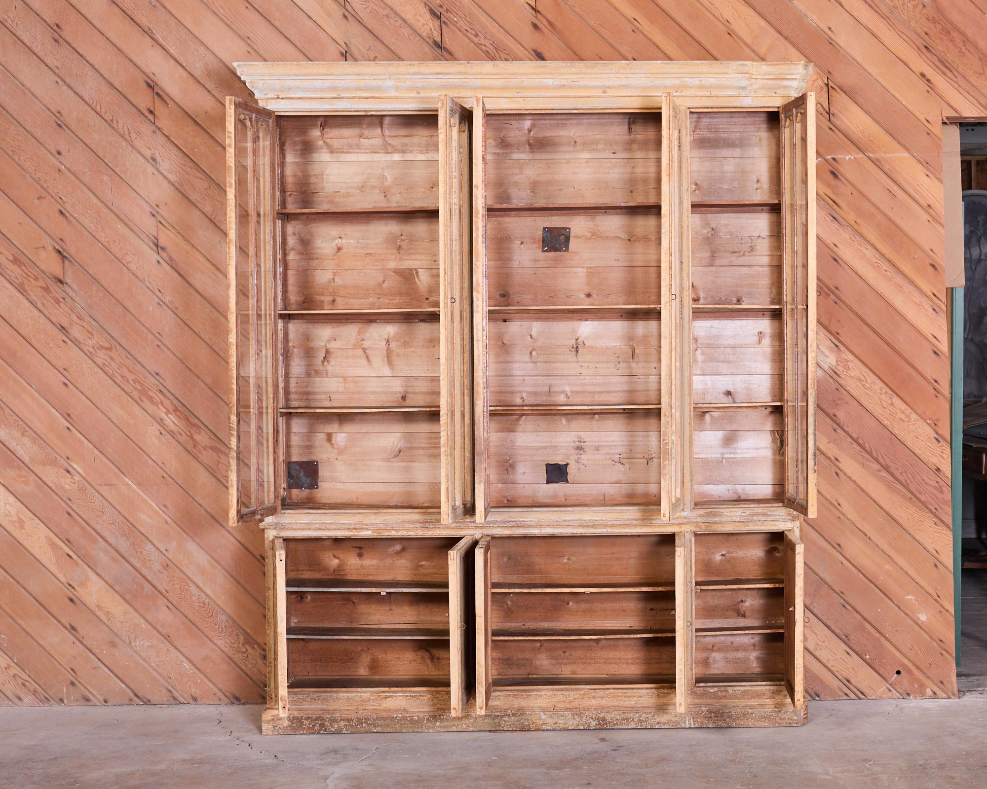 19th Century Country French Provincial Library Bookcase Cabinet 5