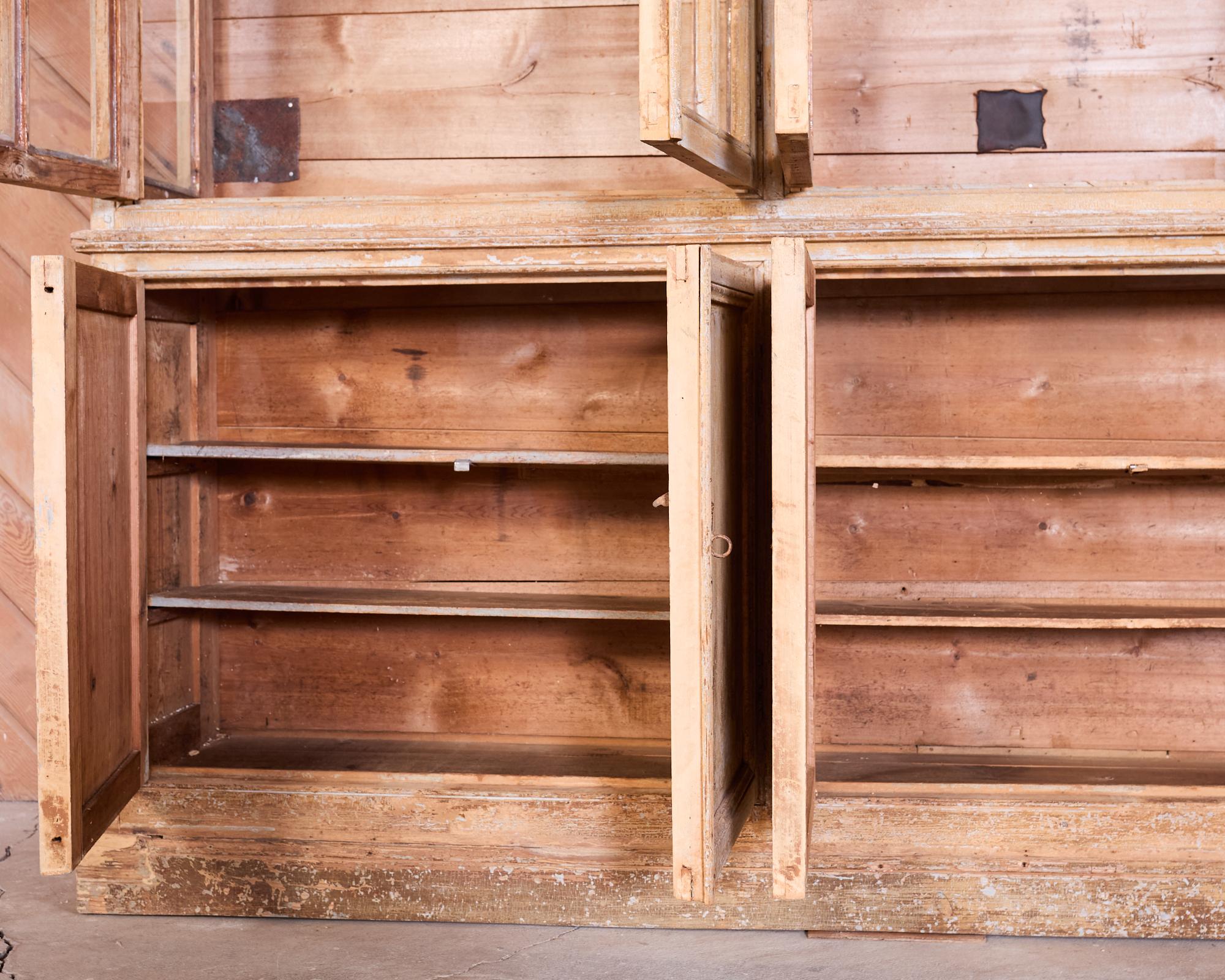 19th Century Country French Provincial Library Bookcase Cabinet 6
