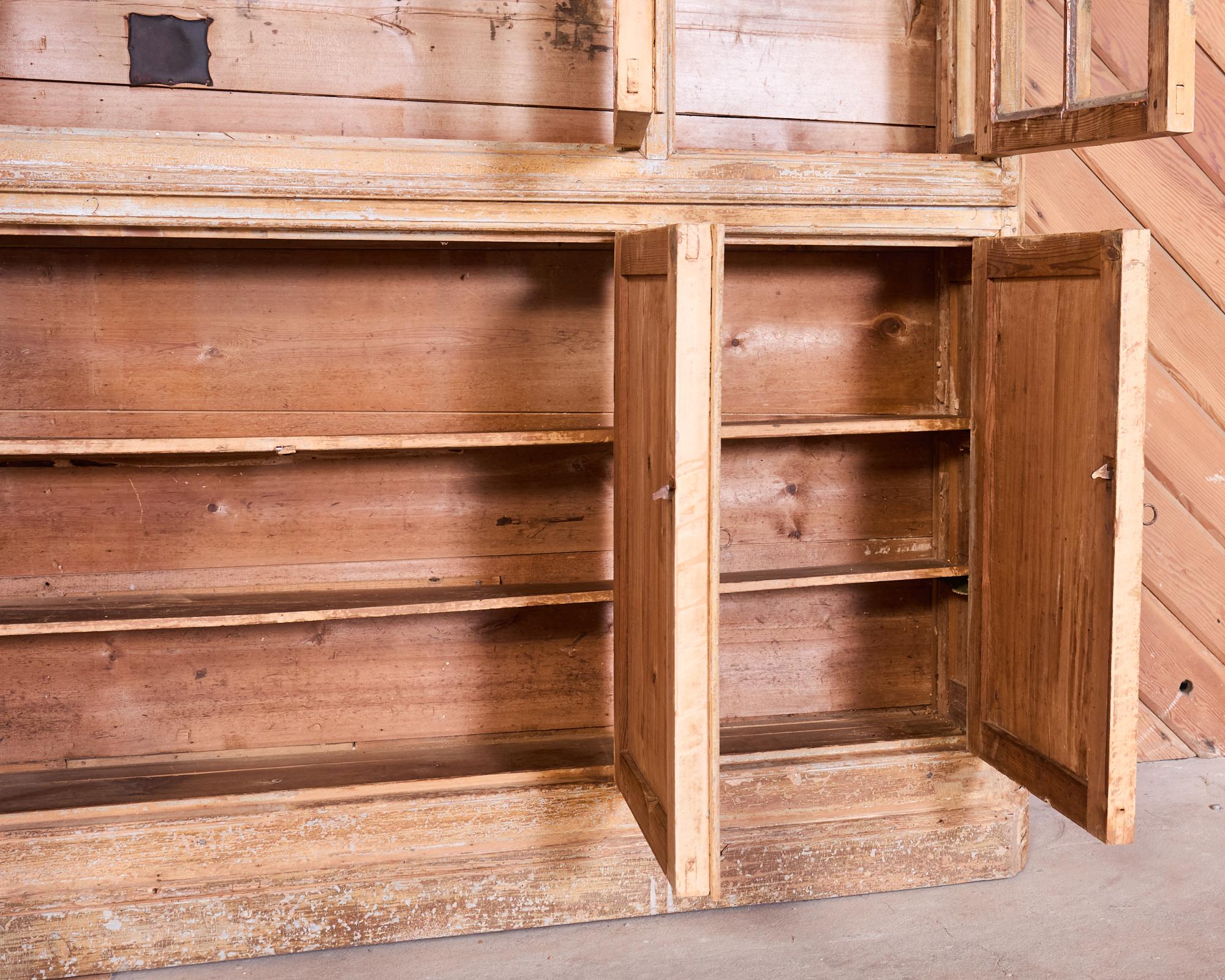 19th Century Country French Provincial Library Bookcase Cabinet 7
