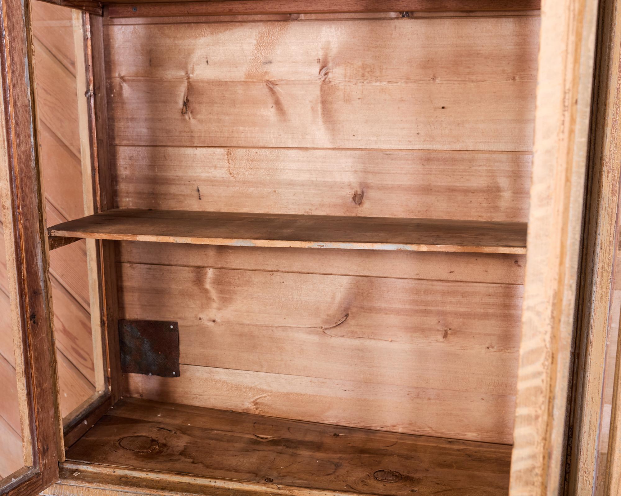 19th Century Country French Provincial Library Bookcase Cabinet 8