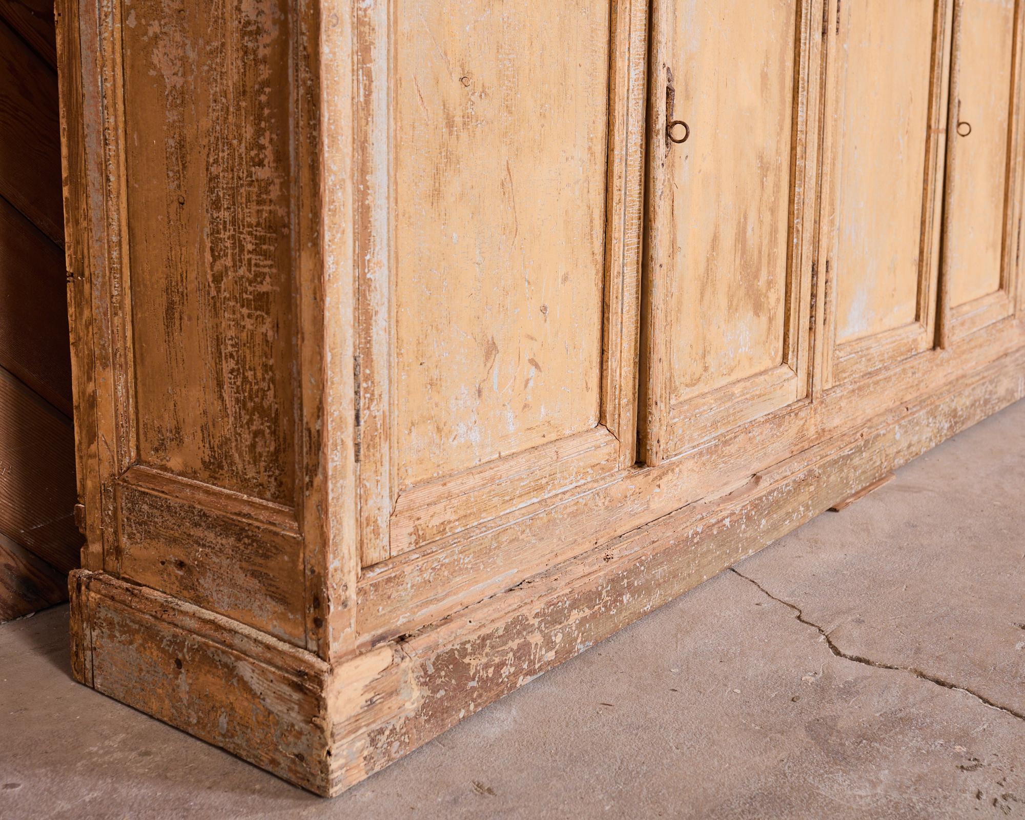19th Century Country French Provincial Library Bookcase Cabinet 1