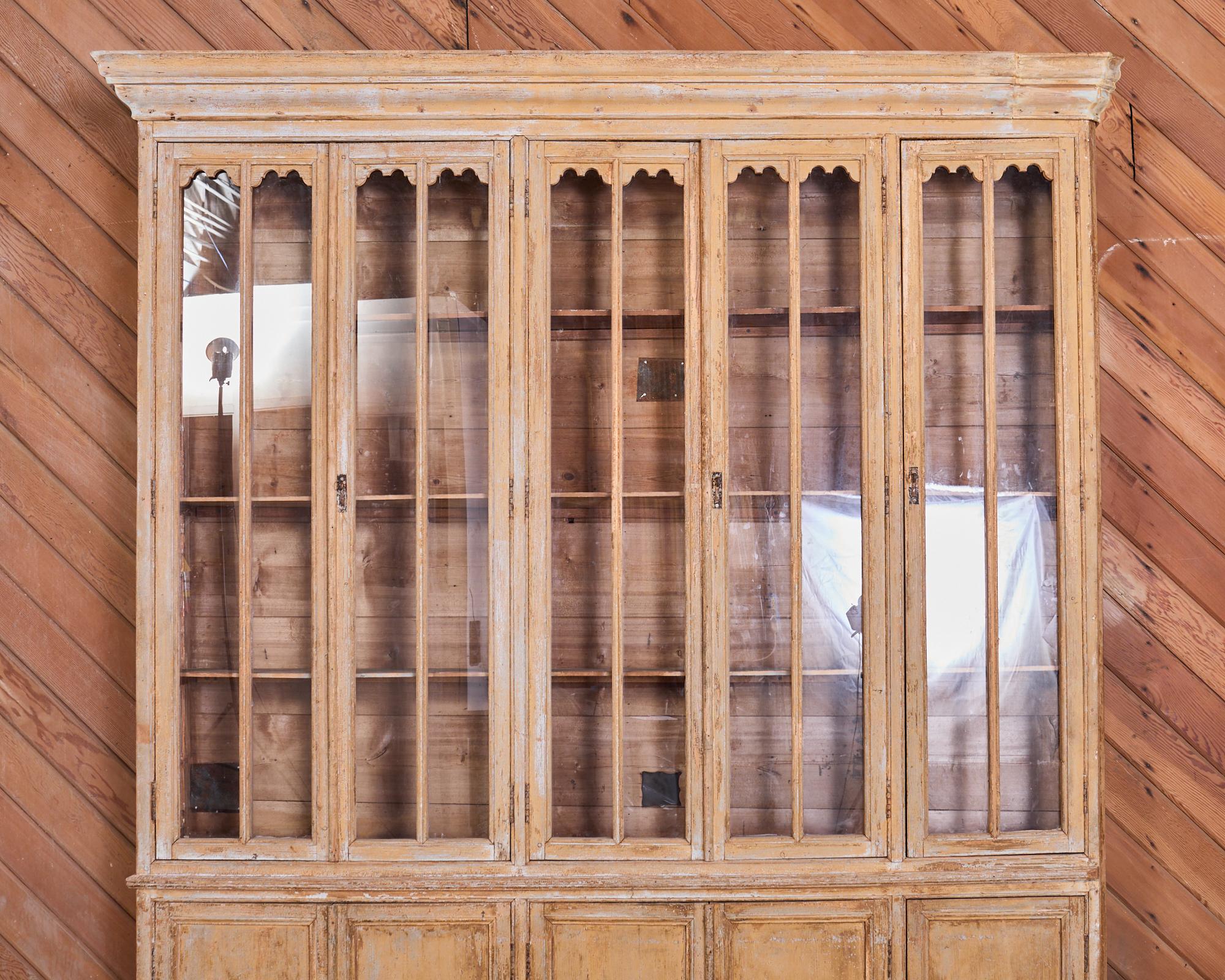 19th Century Country French Provincial Library Bookcase Cabinet 3