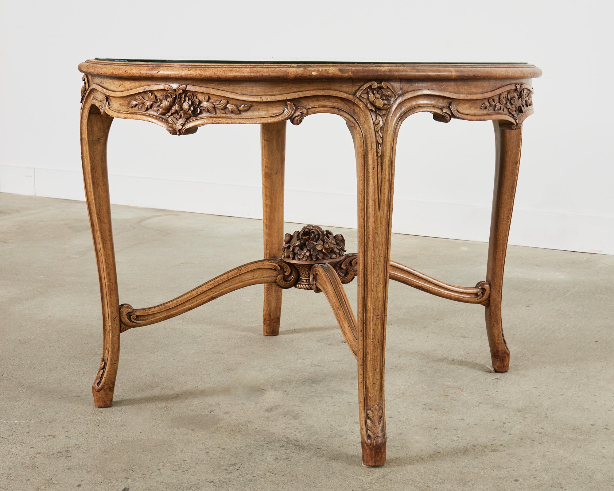 19th Century Country French Provincial Oak Center Table For Sale 5