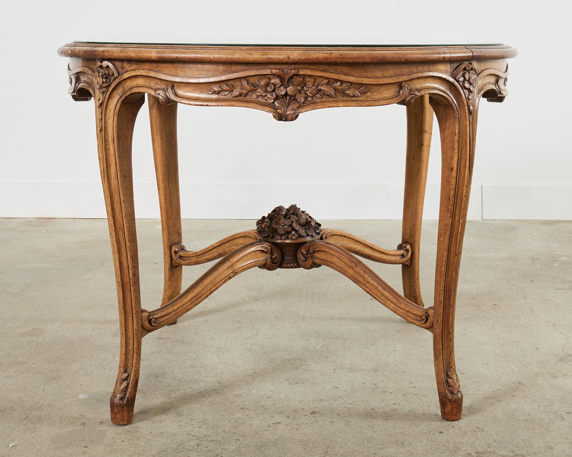 19th Century Country French Provincial Oak Center Table For Sale 9
