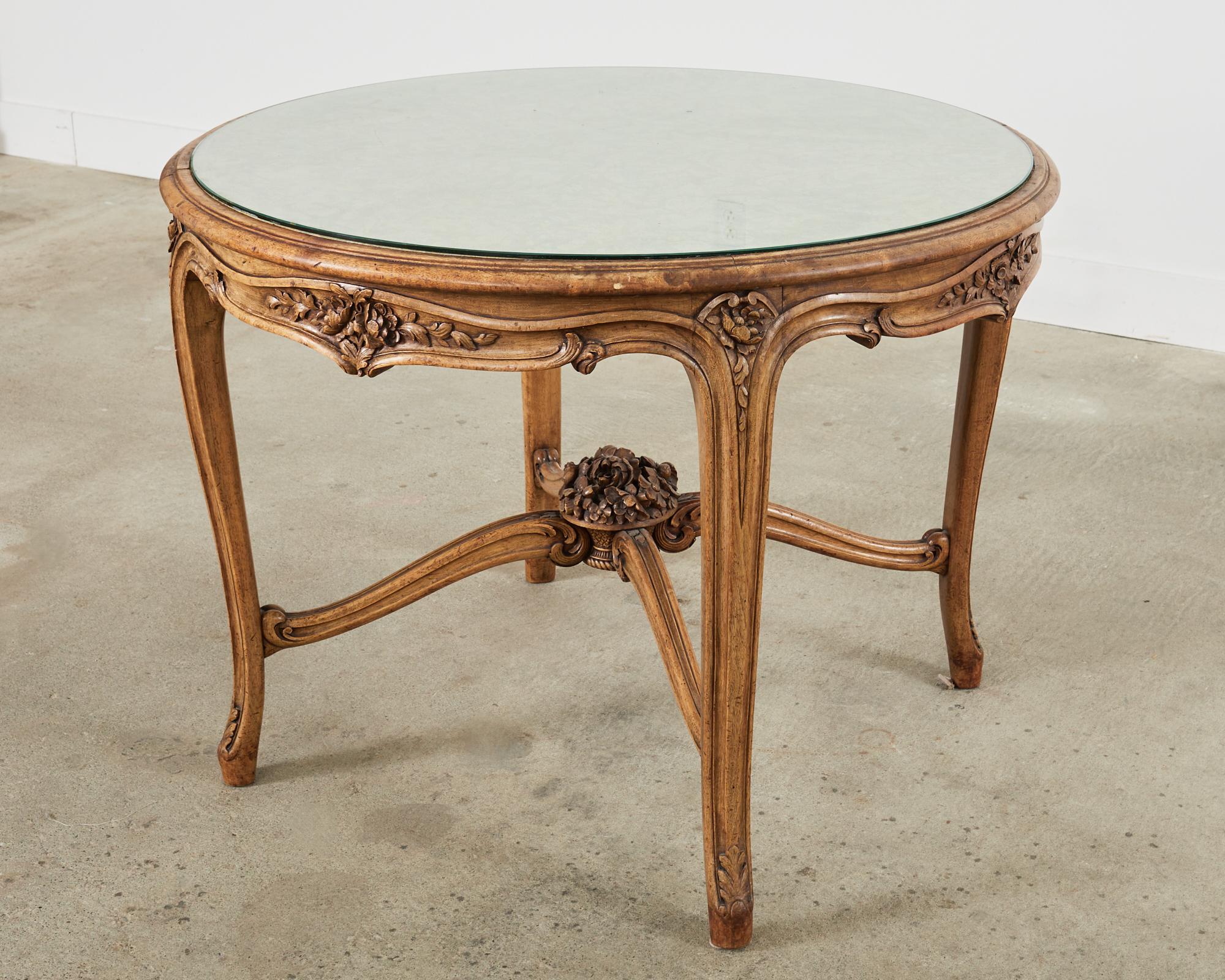 19th Century Country French Provincial Oak Center Table For Sale 1