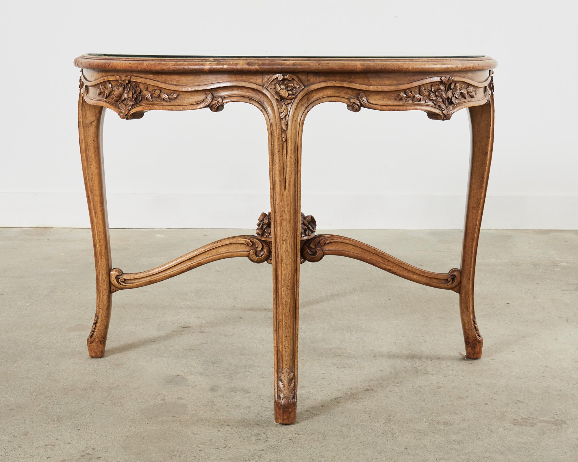 19th Century Country French Provincial Oak Center Table For Sale 3