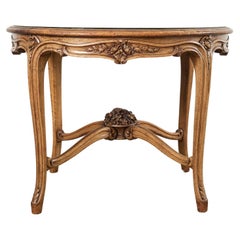 19th Century Country French Provincial Oak Center Table