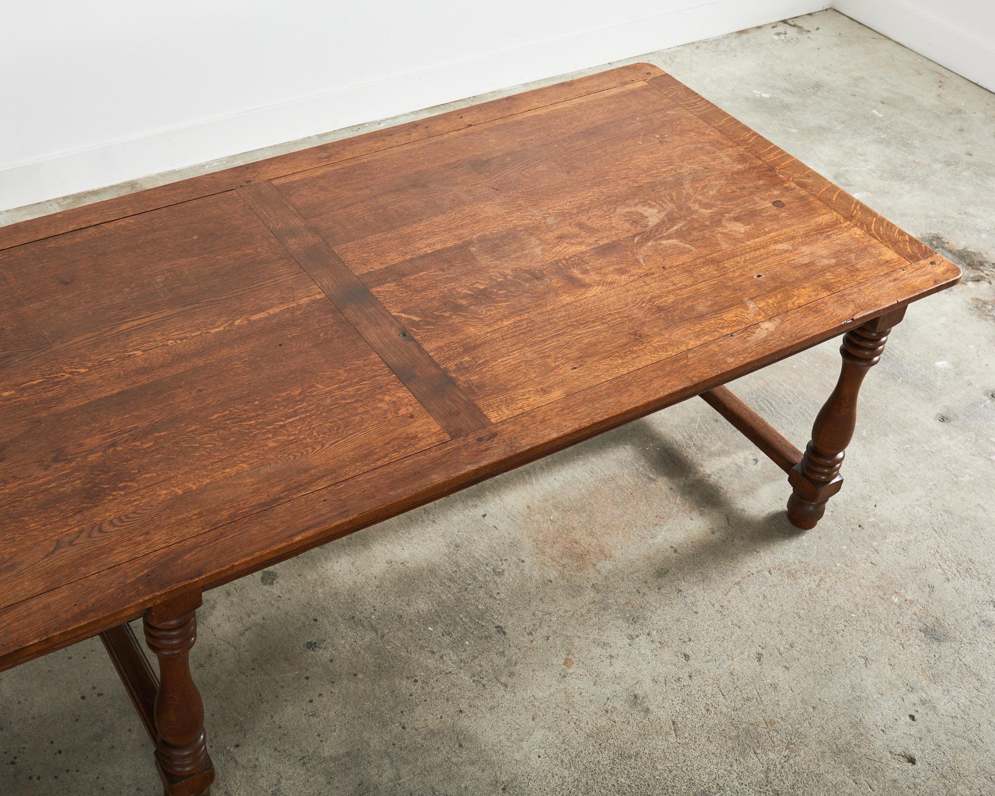 19th Century Country French Provincial Oak Farmhouse Dining Table at 1stDibs