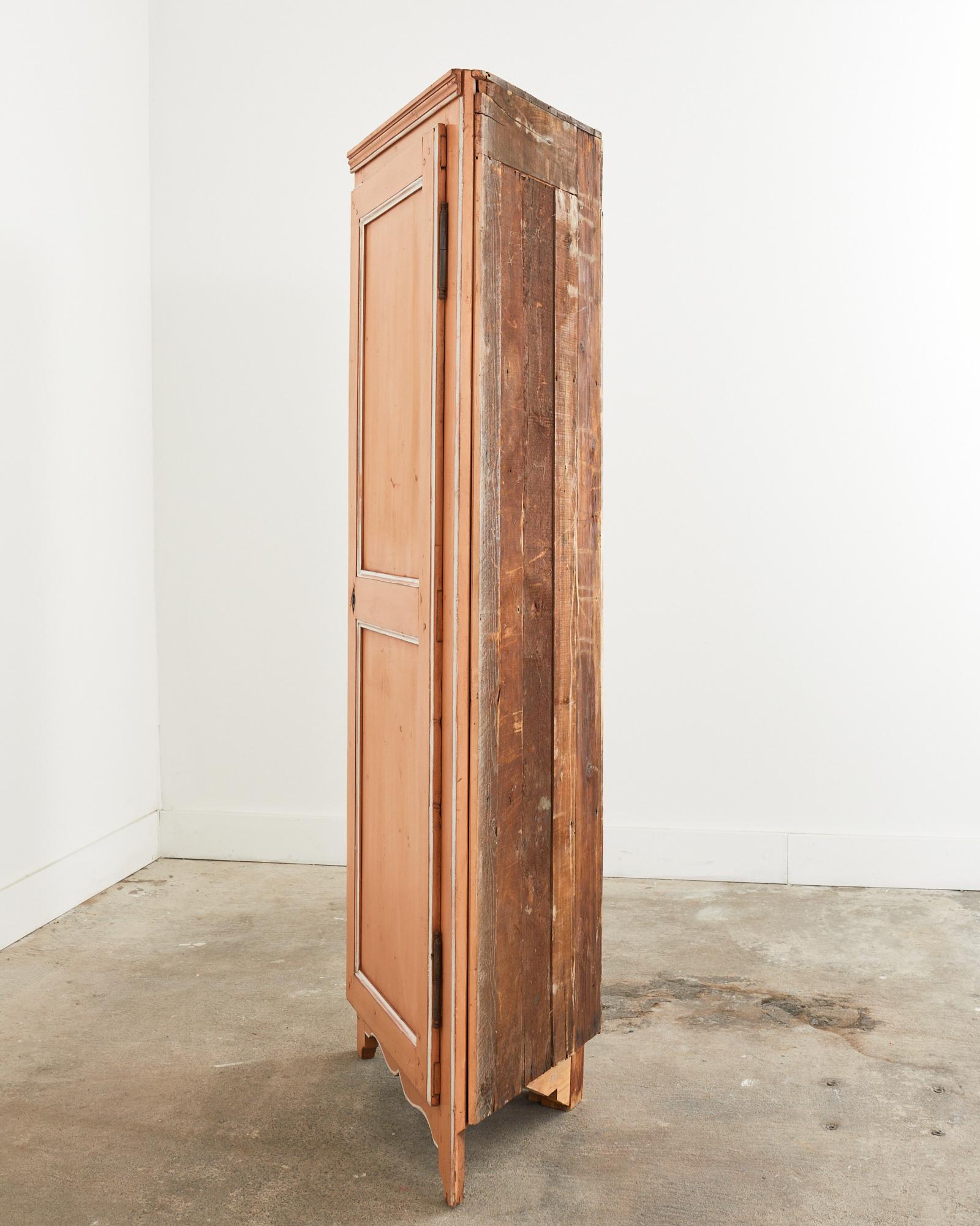 19th Century Country French Provincial Painted Pine Corner Cabinet Cupboard 4
