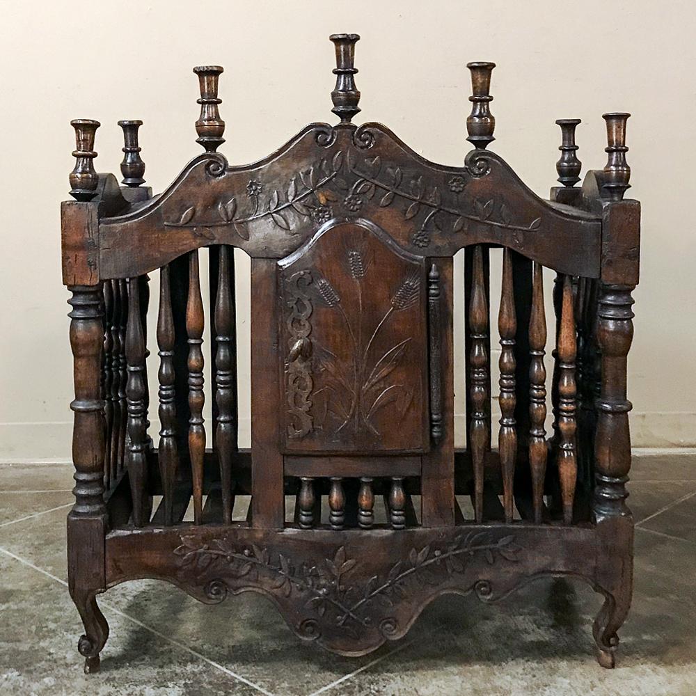 19th century Country French Provincial pannetiere is a wonderful handcrafted relic from a bygone era ~ when the rural families of France would perform the daily ritual of breadmaking. The pannetiere was the place where the finished loaves would be