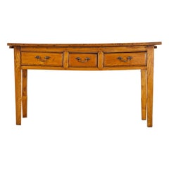 Antique 19th Century Country French Provincial Pine Console Table