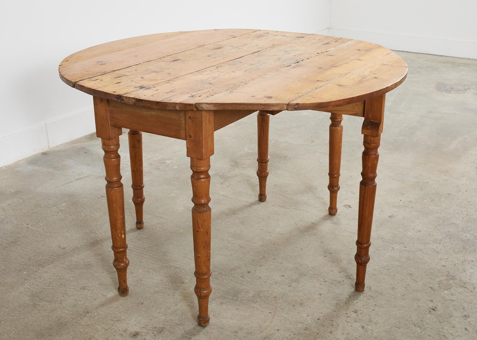round pine dining tables
