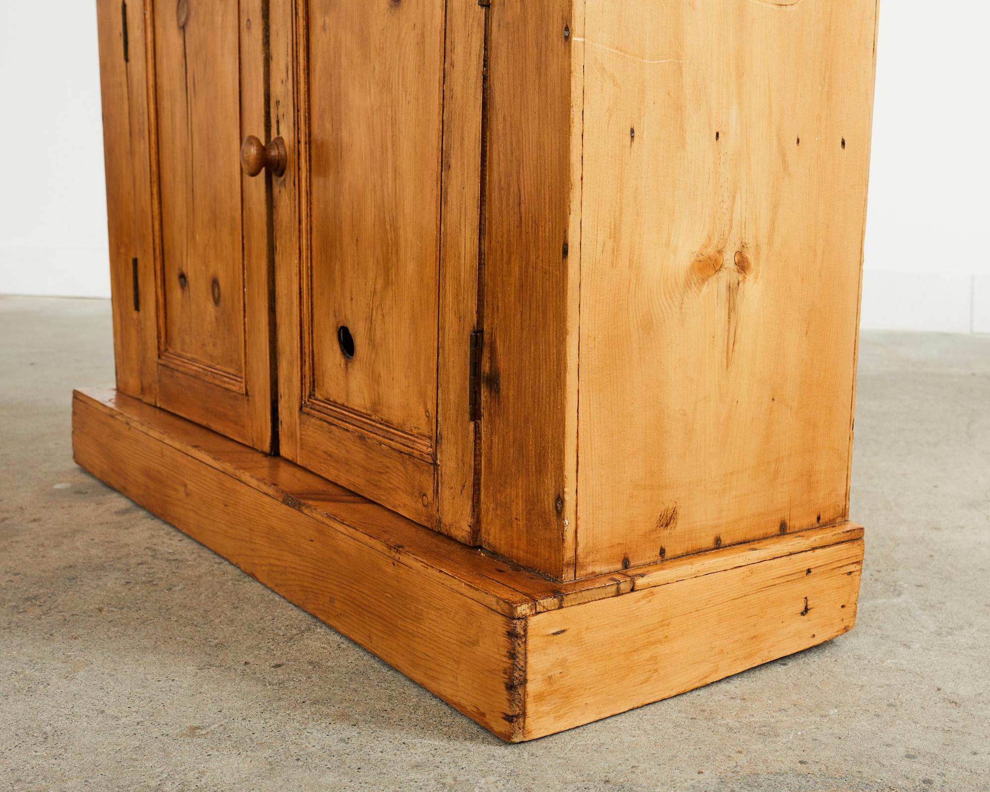 19th Century Country French Provincial Pine Farmhouse Cabinet Server 10