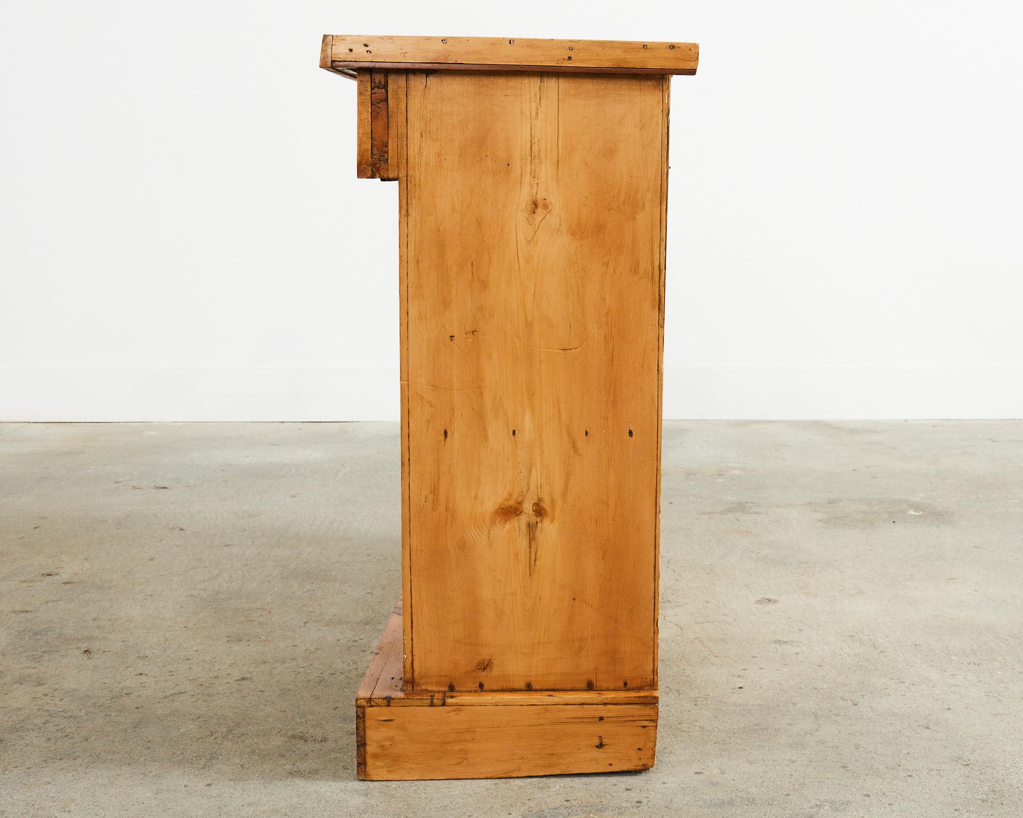 19th Century Country French Provincial Pine Farmhouse Cabinet Server 11