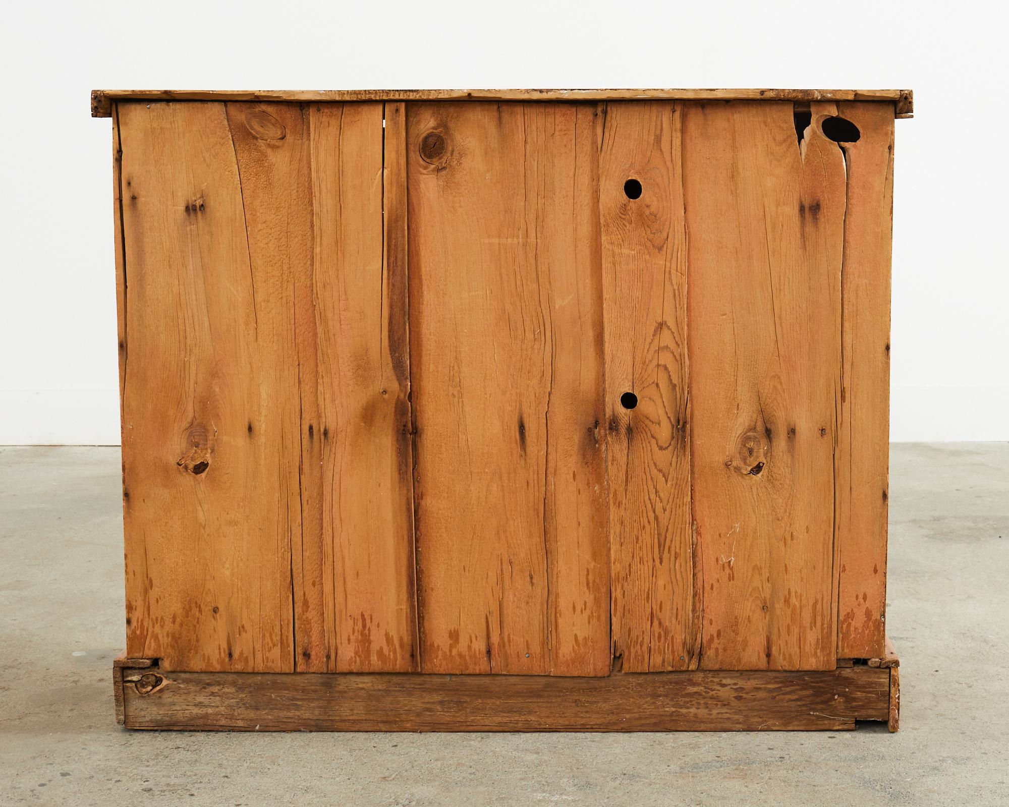 19th Century Country French Provincial Pine Farmhouse Cabinet Server 12