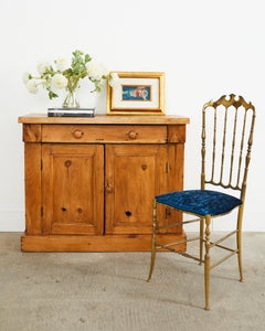 19th Century Country French Provincial Pine Farmhouse Cabinet Server