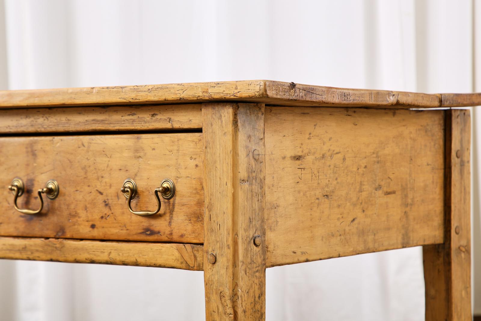 19th Century Country French Provincial Pine Farmhouse Console Table 8