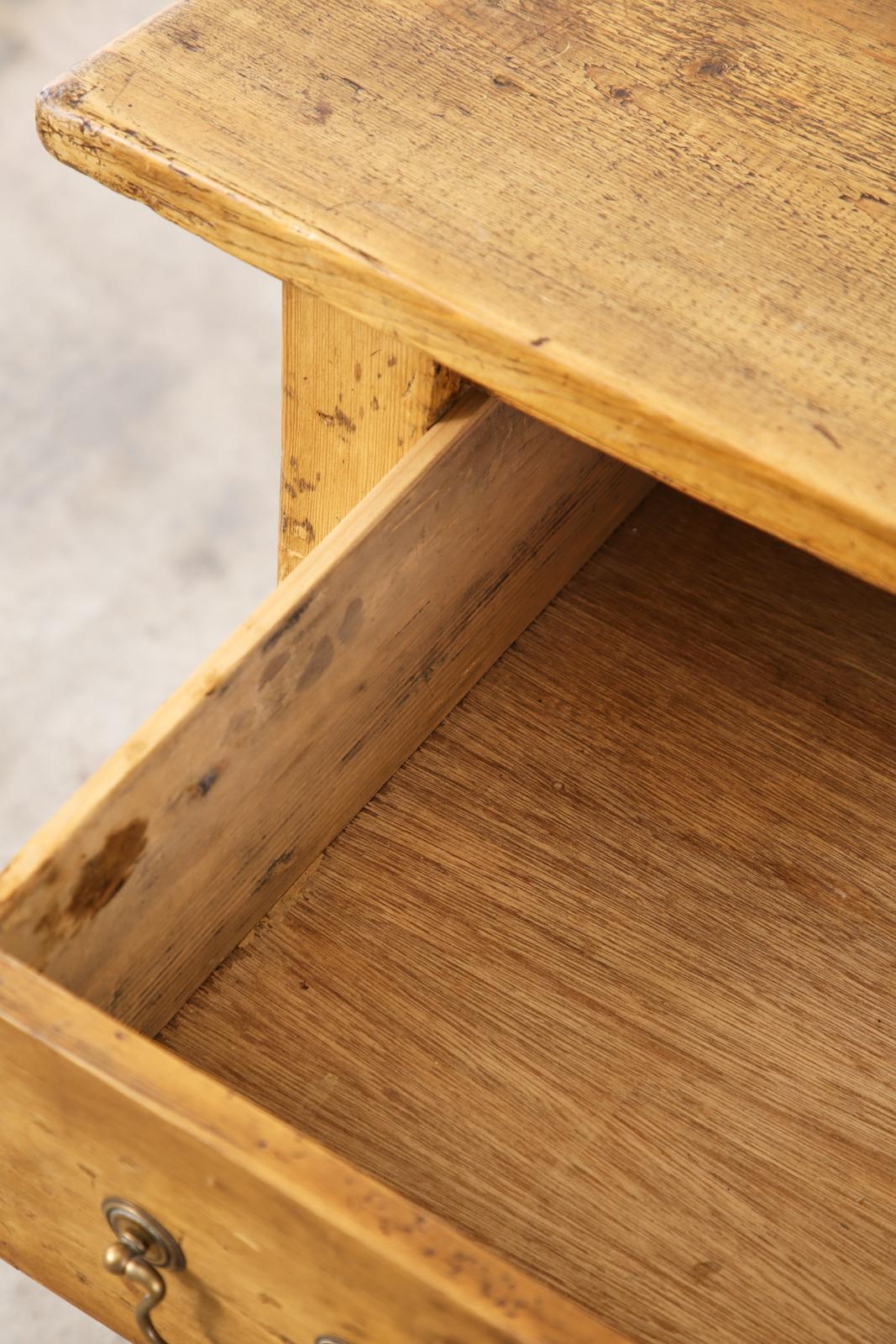 19th Century Country French Provincial Pine Farmhouse Console Table 10