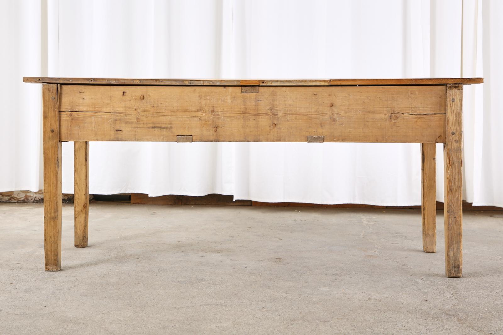 19th Century Country French Provincial Pine Farmhouse Console Table 14