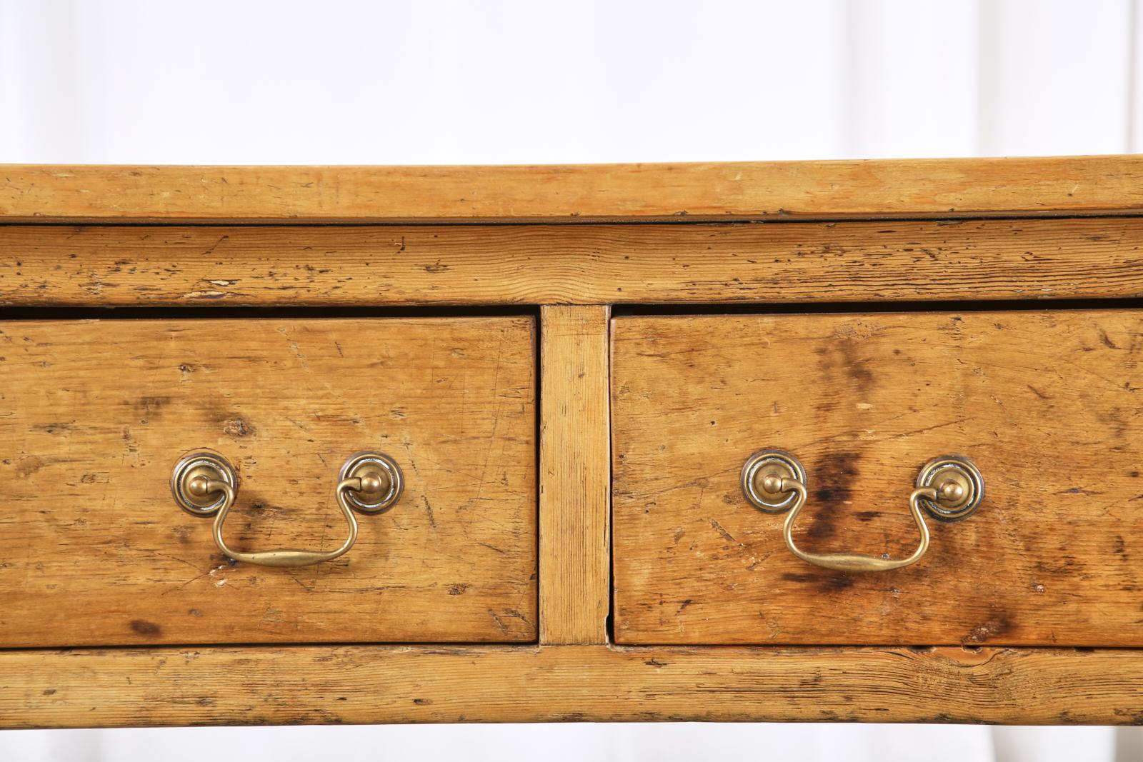19th Century Country French Provincial Pine Farmhouse Console Table 3