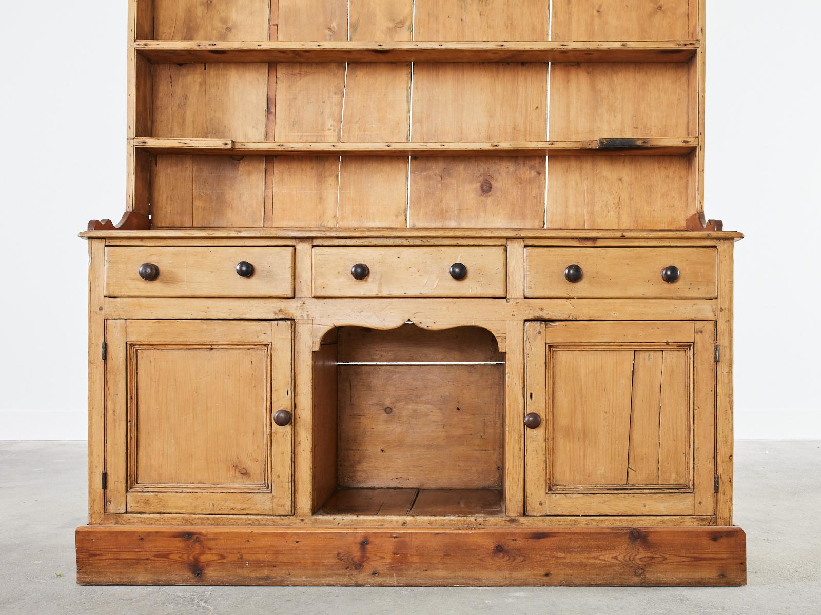 18th Century and Earlier 19th Century Country French Provincial Pine Farmhouse Cupboard