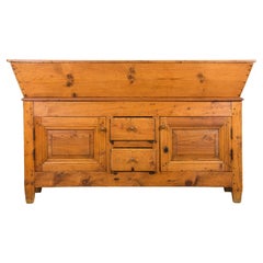 19th Century Country French Provincial Pine Farmhouse Dough Bin Cabinet