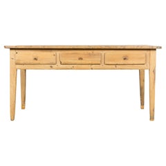 19th Century Country French Provincial Pine Farmhouse Island