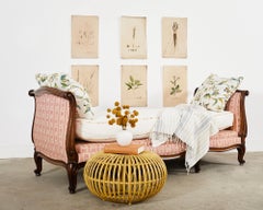 19th Century Country French Provincial Style Carved Beech Daybed