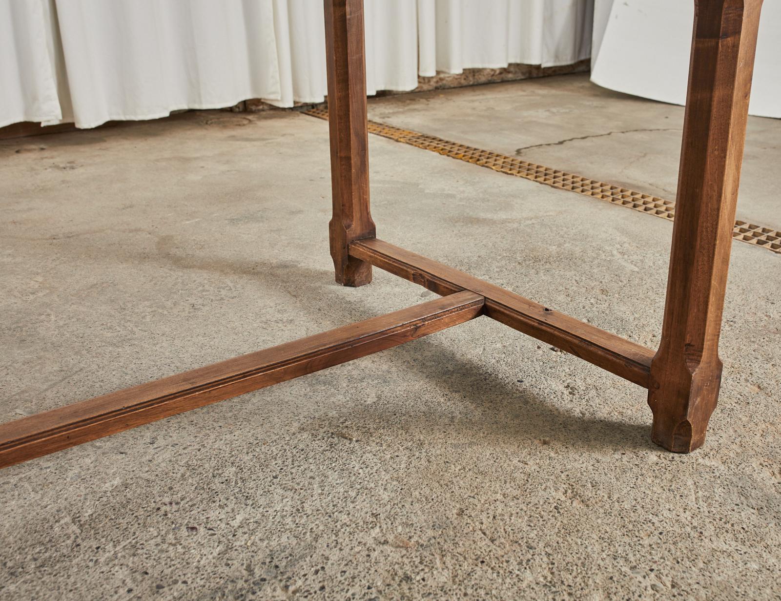 19th Century Country French Provincial Walnut Farmhouse Dining Table 7