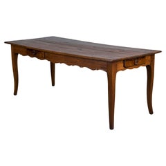 Used 19th Century Country French Provincial Walnut Farmhouse Dining Table