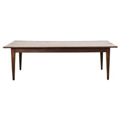 19th Century Country French Provincial Walnut Farmhouse Dining Table