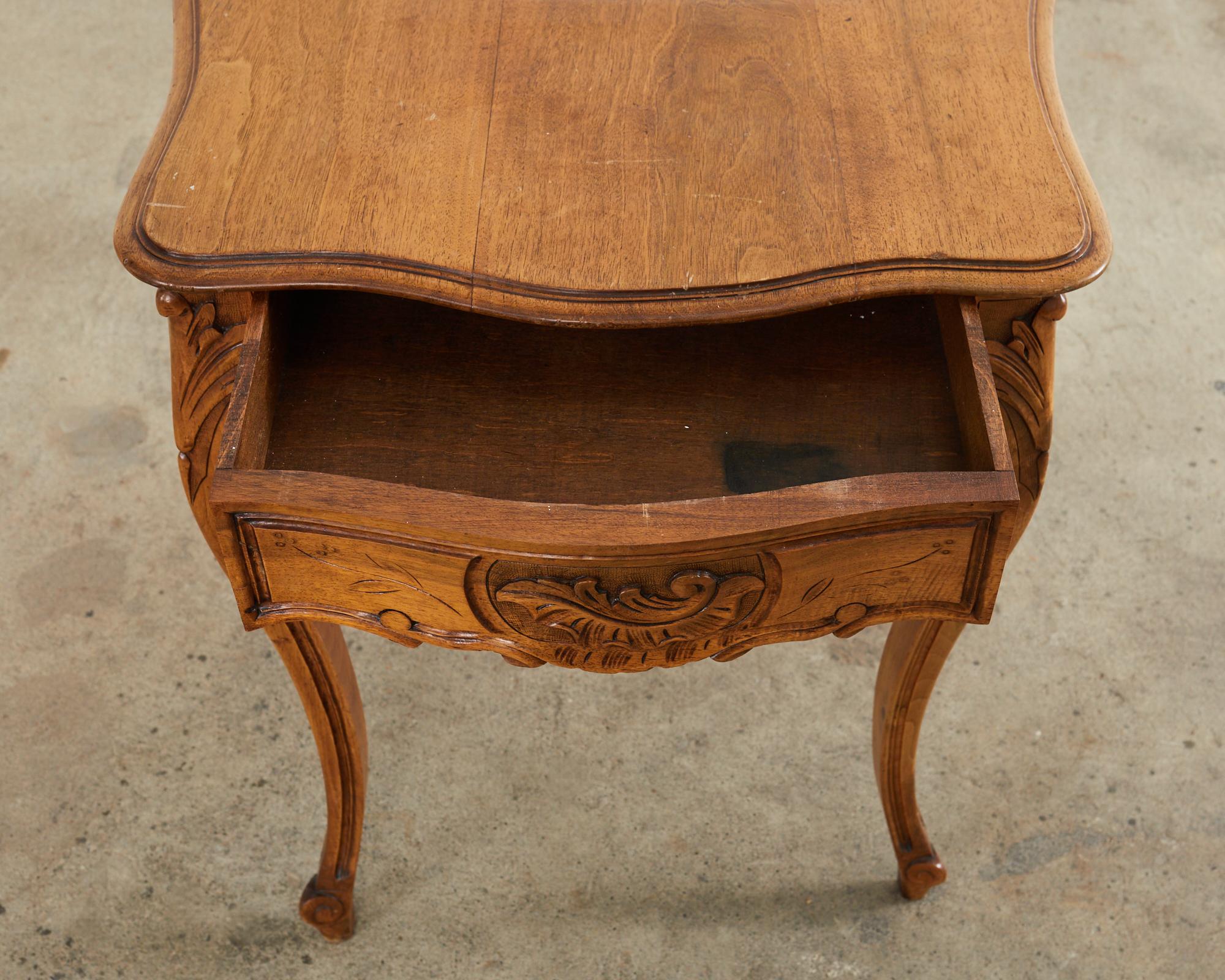 19th Century Country French Provincial Walnut Writing Table Desk For Sale 4