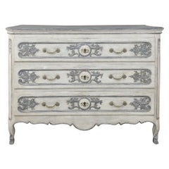 19th Century Country French Regence Painted Commode